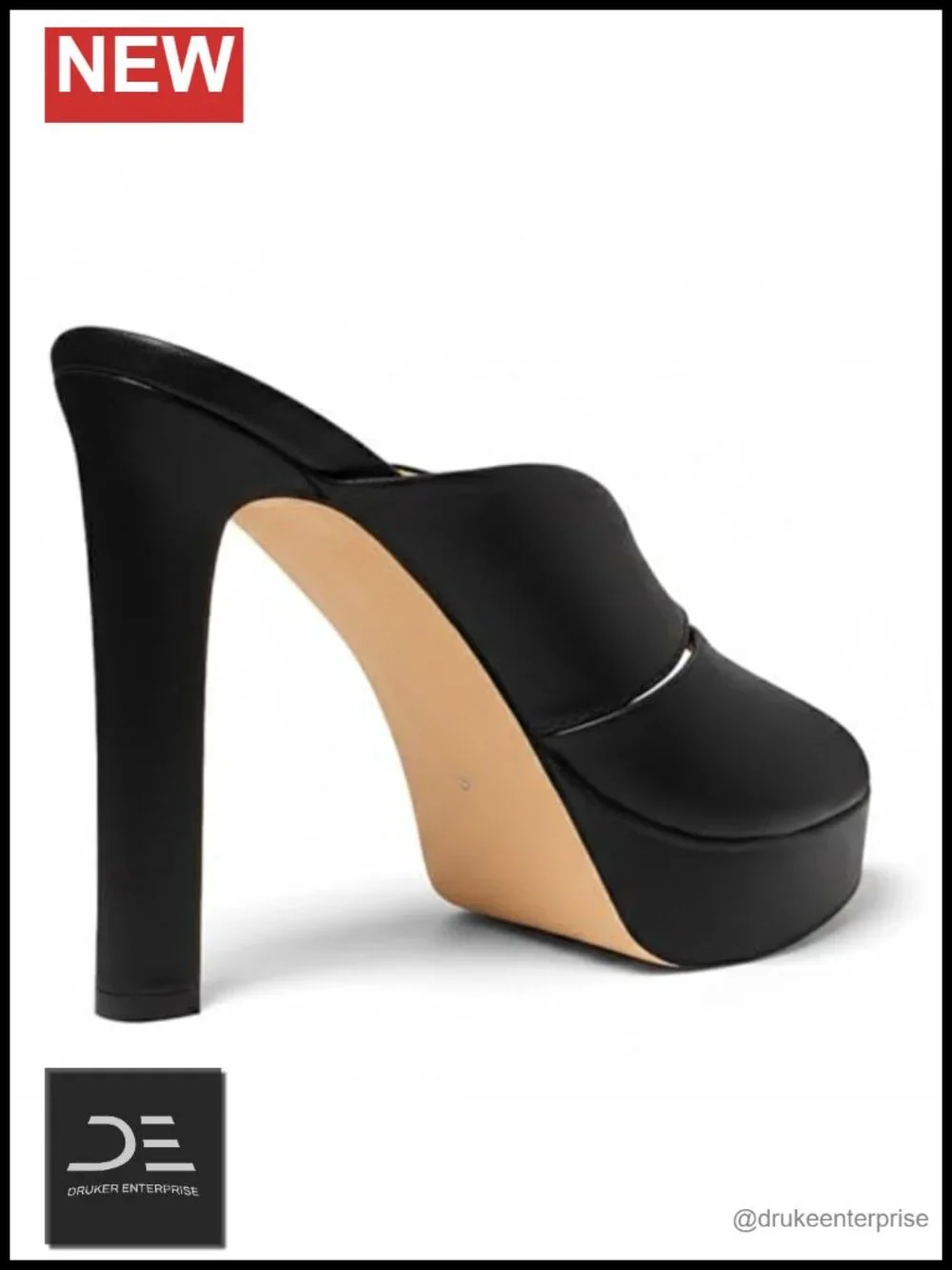 Platform Heels for Women High Heel Mule Sandals Slip On Peep Toe Cushioned